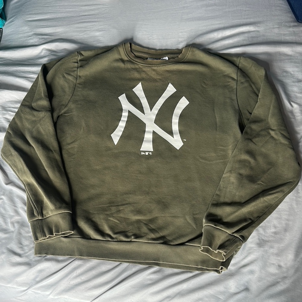 New Era Yankees Green Crewneck